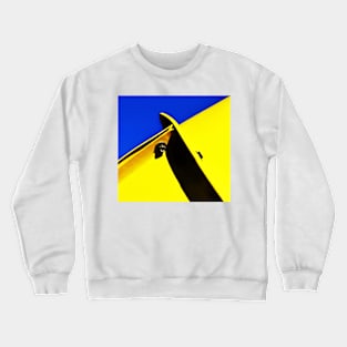 abstract blue & yellow Crewneck Sweatshirt